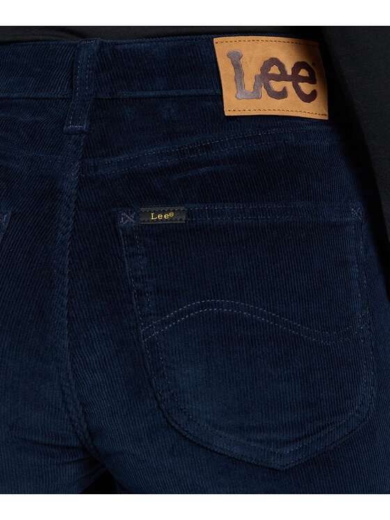 Lee Lee Spodnie materiałowe 112371094 Granatowy Slim Fit
