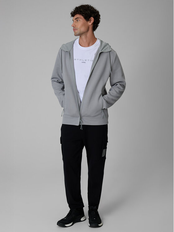 4F 4F Bluza NIGHT RUN Szary jasny Regular Fit