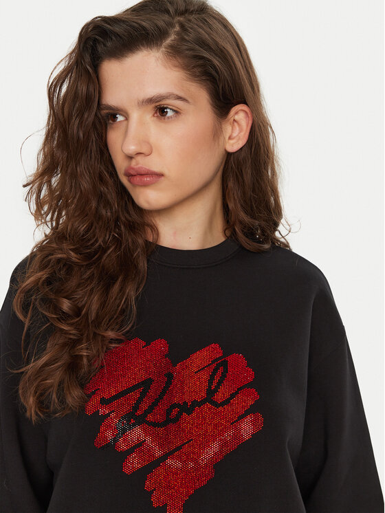 KARL LAGERFELD KARL LAGERFELD Світшот A1W20045 Чорний Regular Fit
