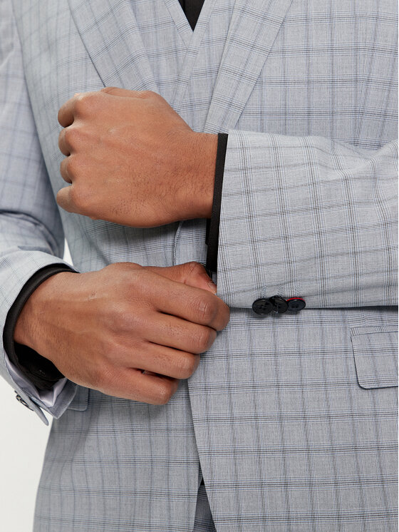 HUGO Hugo Abito completo Arti/Hesten 50513538 Grigio Extra Slim Fit