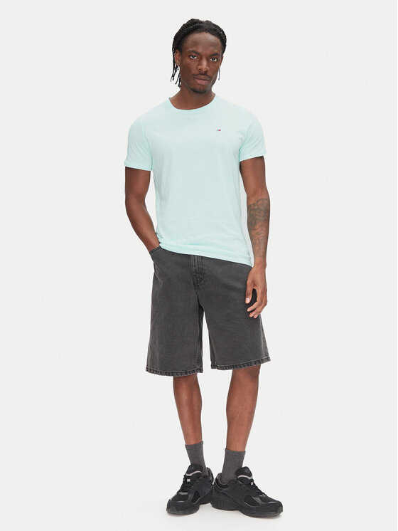 Tommy Jeans Tommy Jeans Tricou DM0DM04411 Verde Slim Fit
