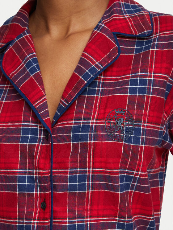 Tommy Hilfiger Tommy Hilfiger Pidžaama UW0UW06708 Punane Relaxed Fit