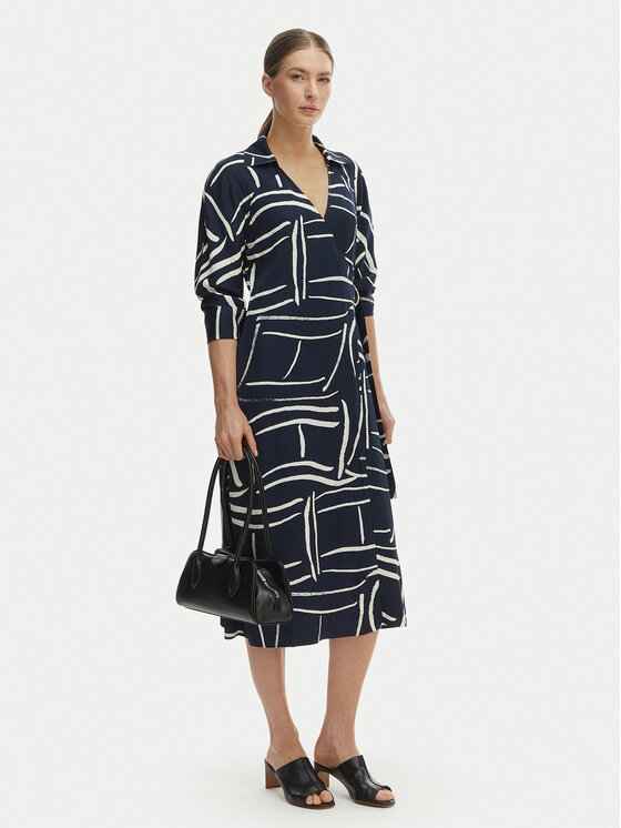 Tommy Hilfiger Tommy Hilfiger Každodenné šaty WW0WW48934 Tmavomodrá Relaxed Fit