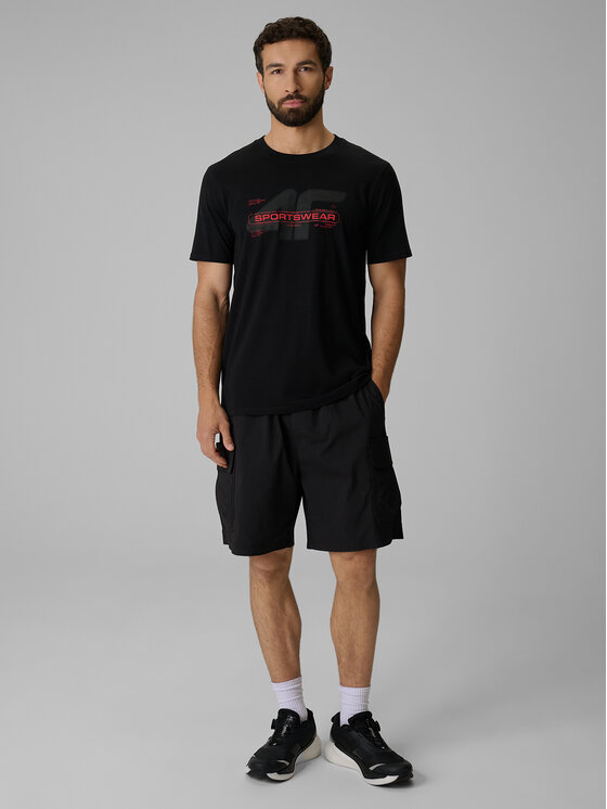 4F 4F T-Shirt BRAND CODE Czarny Regular Fit