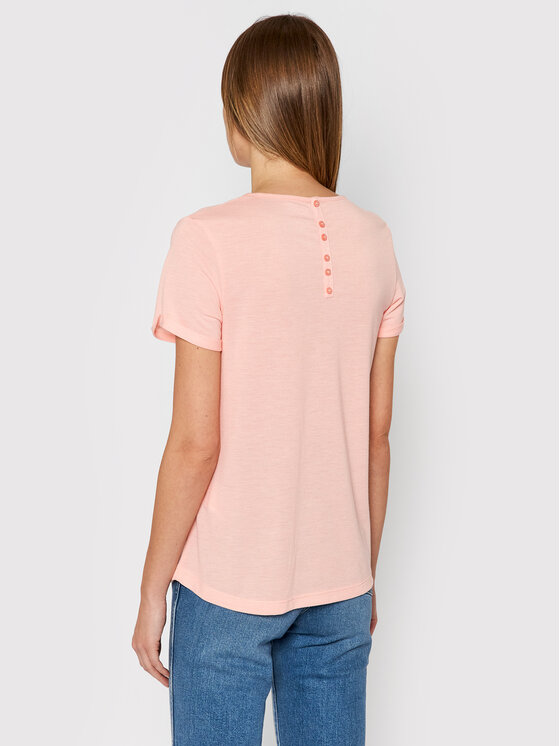 Roxy Roxy T-Shirt ERJZT05266 Różowy Regular Fit