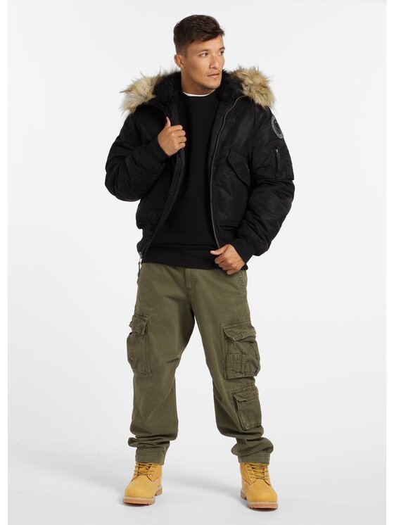 PITBULL PITBULL Kurtka przejściowa Kurtka Czarny Regular Fit