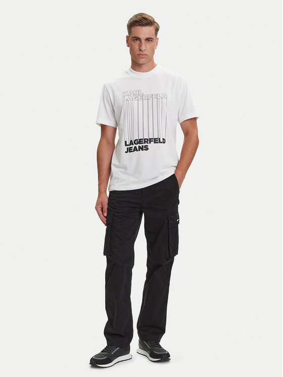 Karl Lagerfeld Jeans Karl Lagerfeld Jeans Bavlnené nohavice A3M10085 Čierna Regular Fit