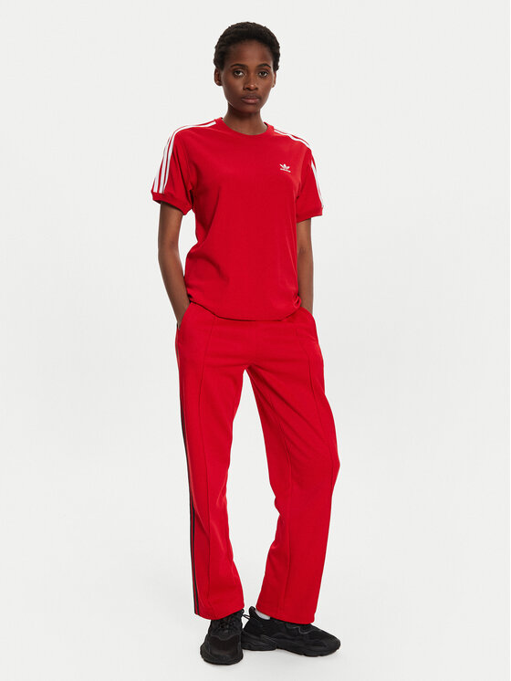 adidas adidas Tričko 3-Stripes IR8050 Červená Regular Fit