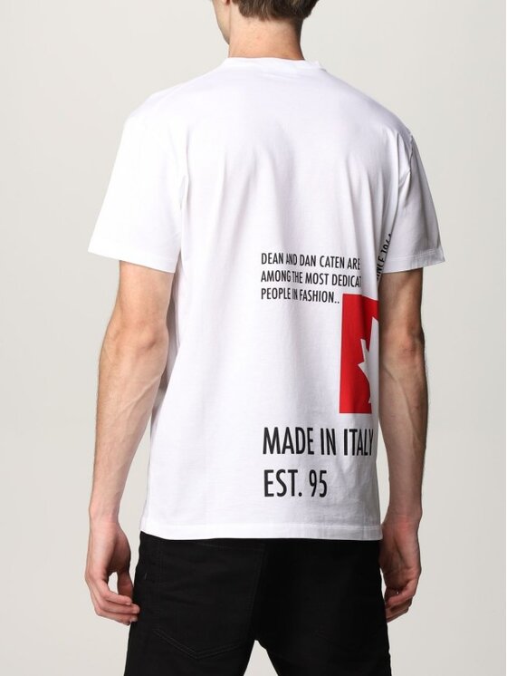 Dsquared2 Dsquared2 T-Shirt S71GD1025 S23009 100 Bílá Regular Fit
