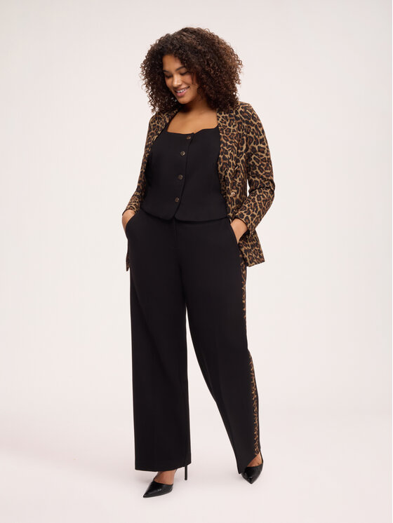 Fiorella Rubino Fiorella Rubino Spodnie materiałowe P056T005399N0Z3 Czarny Regular Fit
