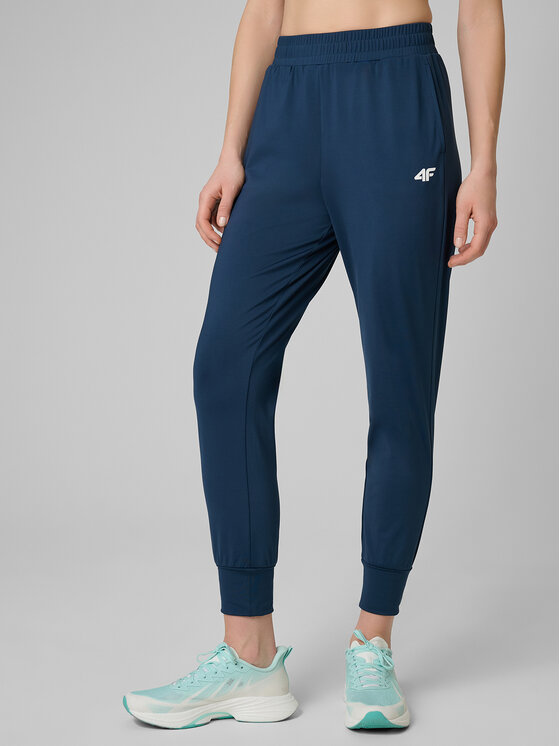 4F 4F Spodnie dresowe BASIC+ Turkusowy Regular Fit