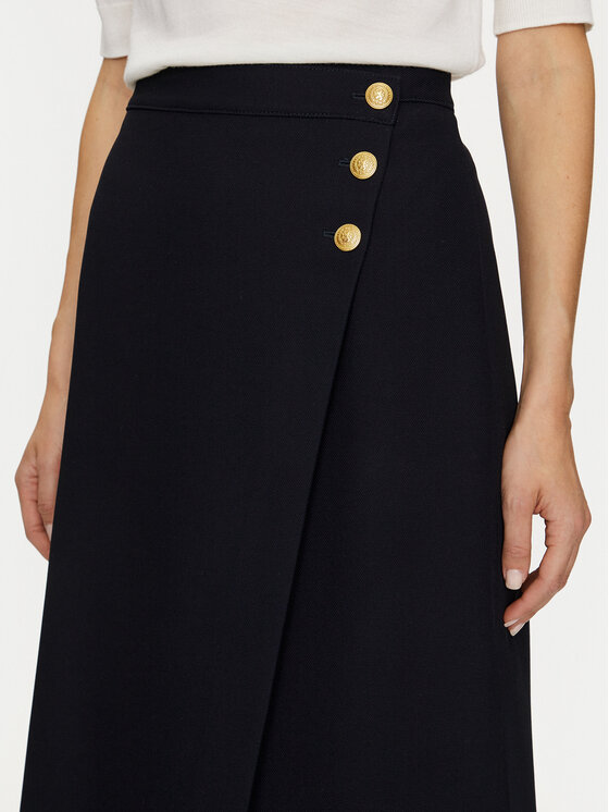 Tommy Hilfiger Tommy Hilfiger Spódnica trapezowa WW0WW41601 Granatowy Regular Fit