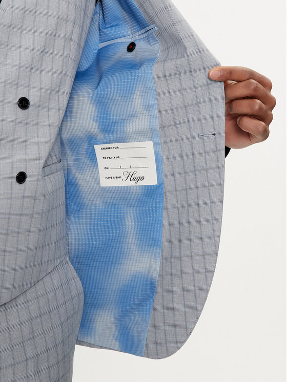HUGO Hugo Costum Arti/Hesten 50513538 Gri Extra Slim Fit