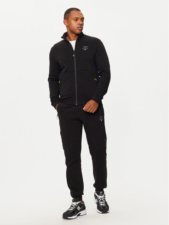 Aeronautica Militare Aeronautica Militare Долнище анцуг 242PF949F565 Черен Regular Fit