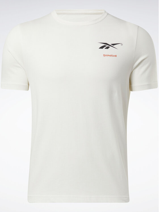 Reebok Reebok T-Shirt Reebok Basketball Court Top T-Shirt HN5804 Biały Relaxed Fit