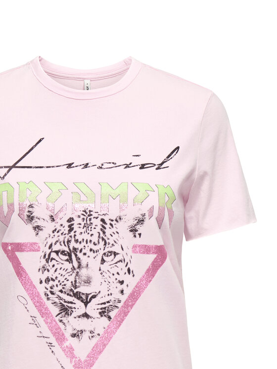 ONLY ONLY T-Shirt Lucy 15307412 Różowy Regular Fit