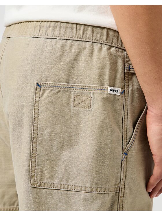 Wrangler Wrangler Spodnie materiałowe DRAWSTRING CARPENTER Brązowy Regular Fit