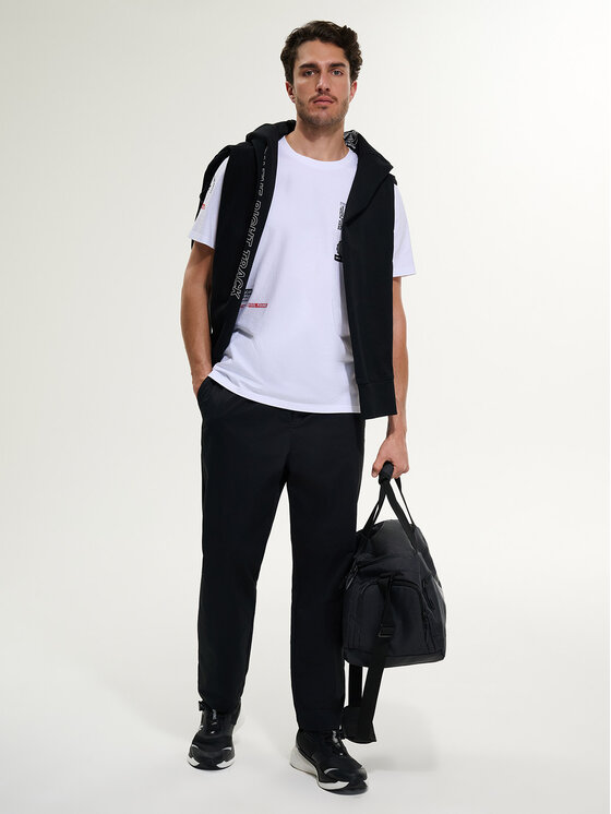 4F 4F T-Shirt WHEEL & WAVE Biały Regular Fit