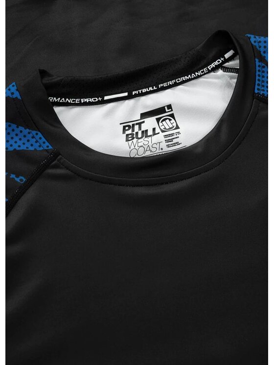 PITBULL PITBULL Koszulka techniczna Longsleeve Rashguard Performance Pro plus Belt S Niebieski Regular Fit