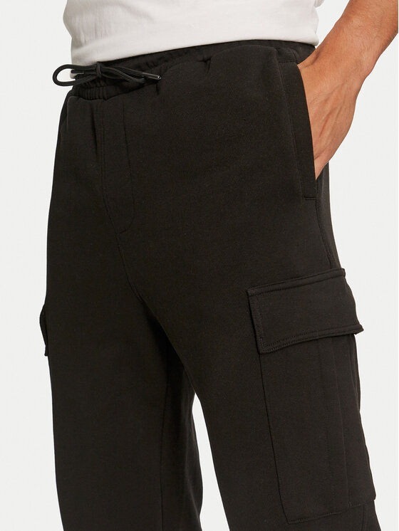Jack&Jones Jack&Jones Spodnji del trenirke Kane 12263074 Črna Relaxed Fit