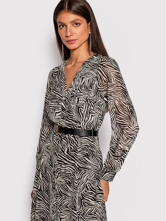 MICHAEL Michael Kors MICHAEL Michael Kors Sukienka koszulowa Georgette MU28Y46636 Beżowy Regular Fit