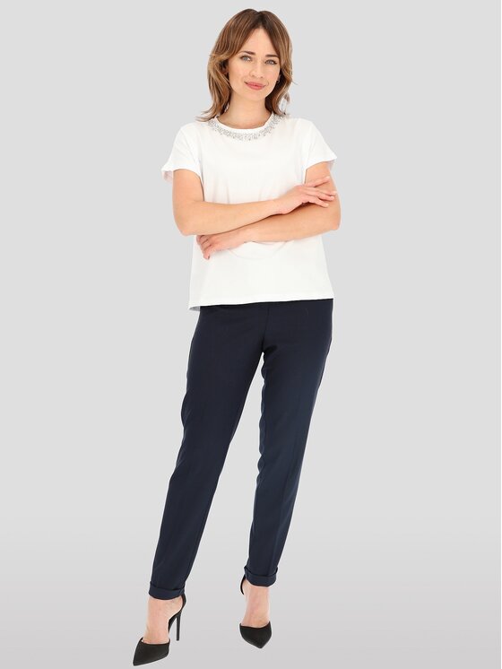 Perso Perso T-Shirt TCE243000F Biały Regular Fit