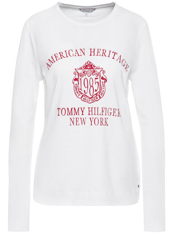 Tommy Hilfiger Tommy Hilfiger Blusa Ozlem WW0WW26186 Bianco Regular Fit