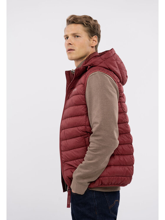Volcano Volcano Kamizelka V-RUSSEL Czerwony Regular Fit