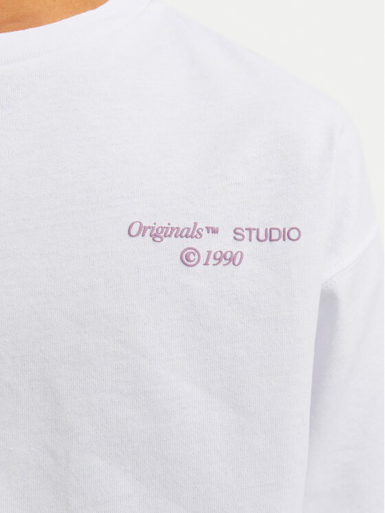 Jack&Jones Junior Jack&Jones Junior T-shirt Noho Back Graphic 12263186 Bianco Relaxed Fit
