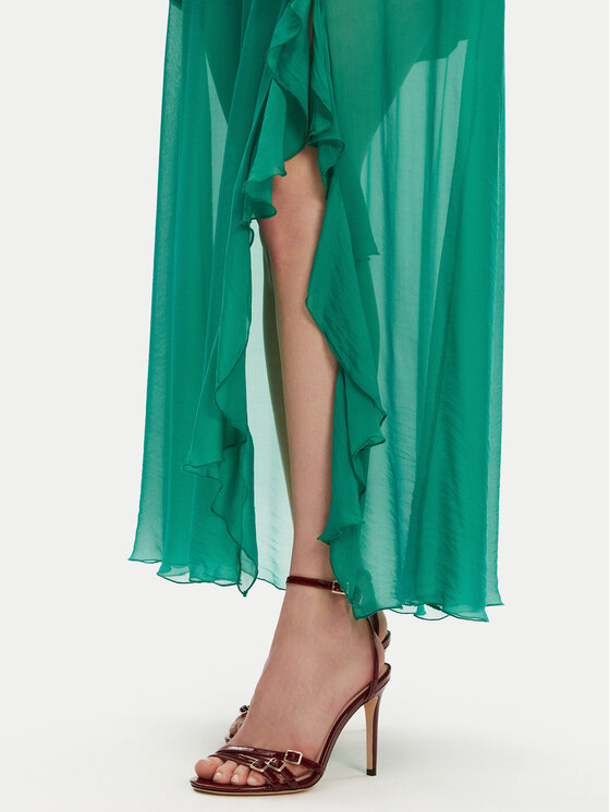 Haveone Haveone Rochie de vară AFF-N013 Verde Loose Fit