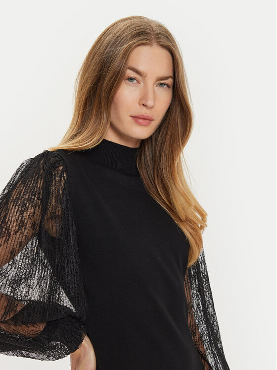 TWINSET TWINSET Trikotažinė suknelė 242TT3161 Juoda Regular Fit