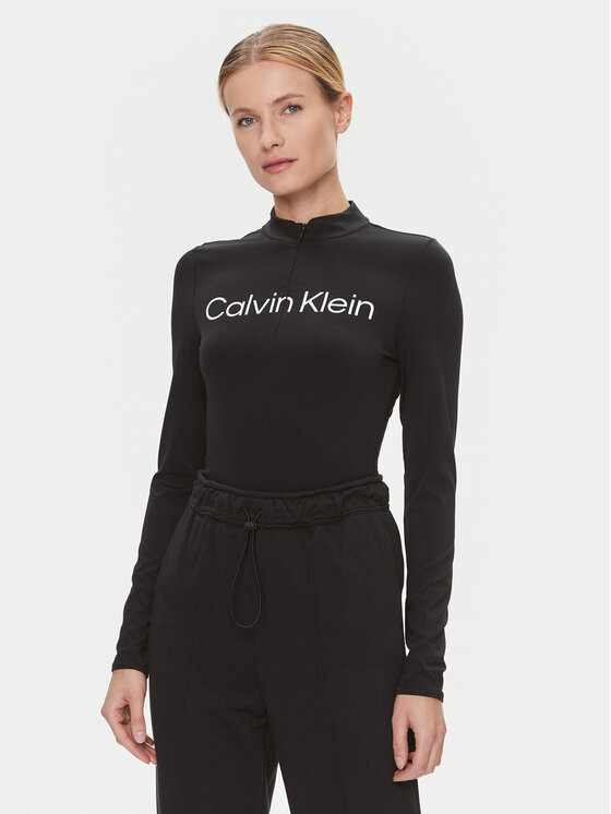 Calvin Klein Performance Športna majica 00GWF3K245 Črna Slim Fit