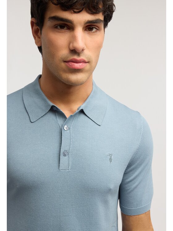 Trussardi Trussardi Sweter M0638000068N024 Turkusowy Regular Fit