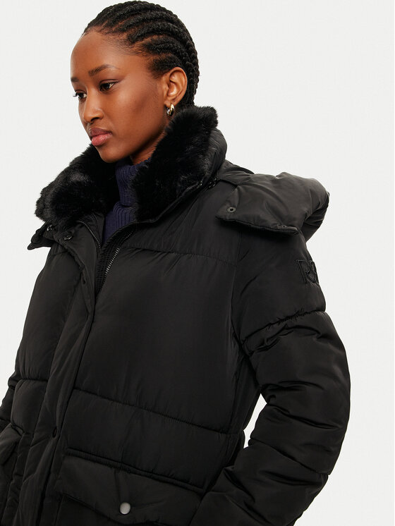 Rinascimento Rinascimento Зимно яке CFC0118343003 Черен Loose Fit