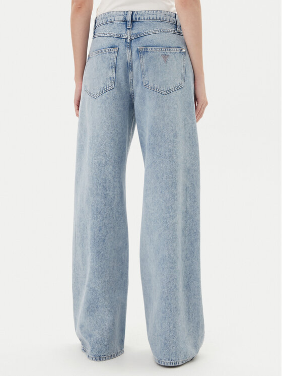 Guess Guess Jeans hlače W5YA82 D5QKA Modra Wide Leg