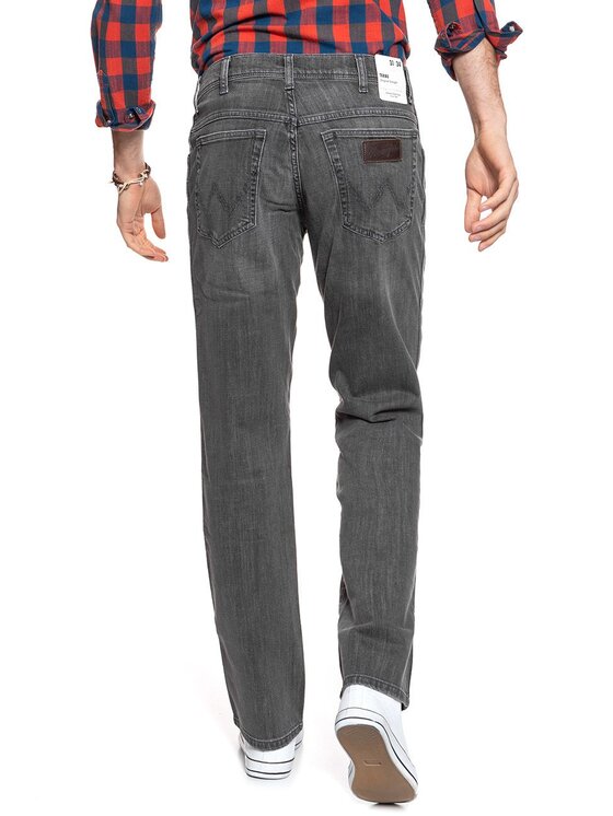 Wrangler Wrangler Spodnie materiałowe TEXAS Szary Straight Fit