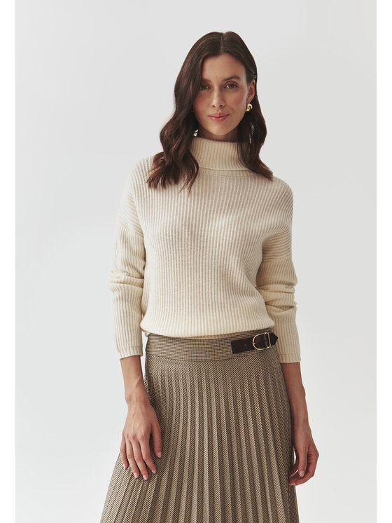 TATUUM TATUUM Sweter BLANCHE Kremowy Oversize