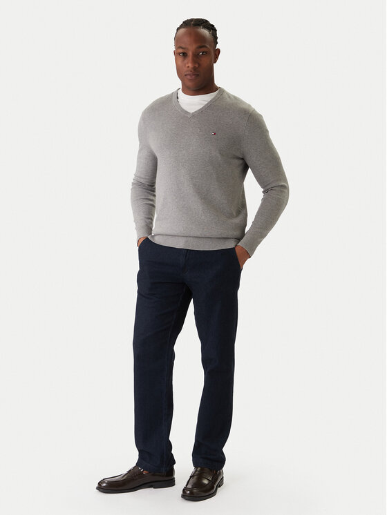 Tommy Hilfiger Tommy Hilfiger Svetr Essential MW0MW14745 Šedá Regular Fit