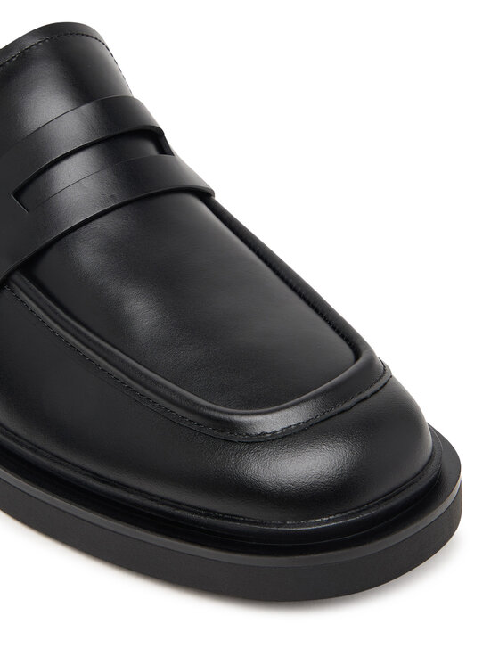 Calvin Klein Calvin Klein Nizki čevlji Sq Rubber Band Loafer Wax Lth HM0HM02273 Črna