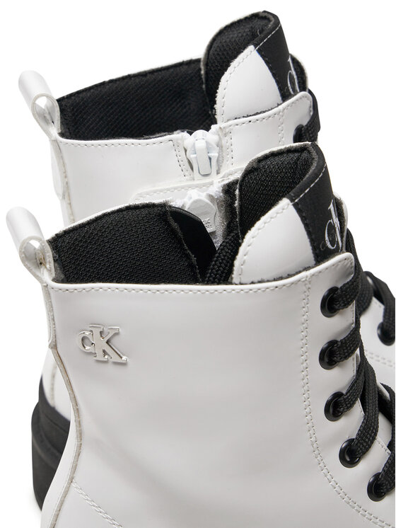 Calvin Klein Jeans Calvin Klein Jeans Trapery Lace-Up Bootie V4A5-81031-1453 S Biały