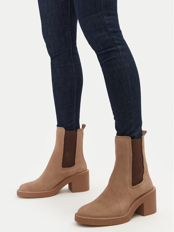 Pepe Jeans Pepe Jeans Kotníková obuv s elastickým prvkem PLS50522 Hnědá