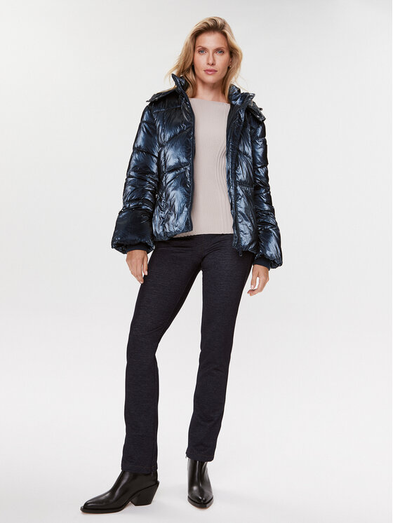 Guess Guess Pūkinė striukė W3BL25 WFR90 Tamsiai mėlyna Regular Fit