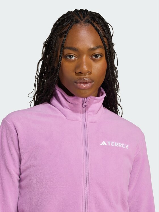 adidas adidas Bluza Multi Essentials Full-Zip Fleece Fioletowy Regular Fit