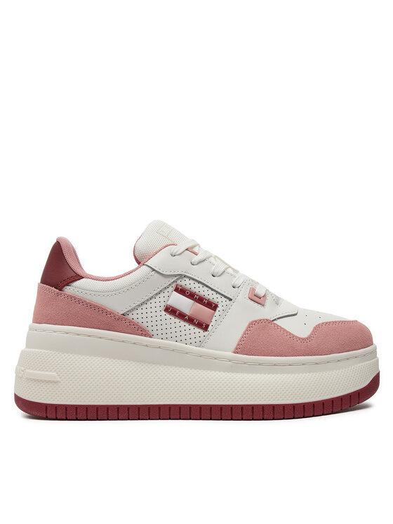 Sneakers Tommy Jeans Retro Basket Flatform Mix EN0EN02654 Roz