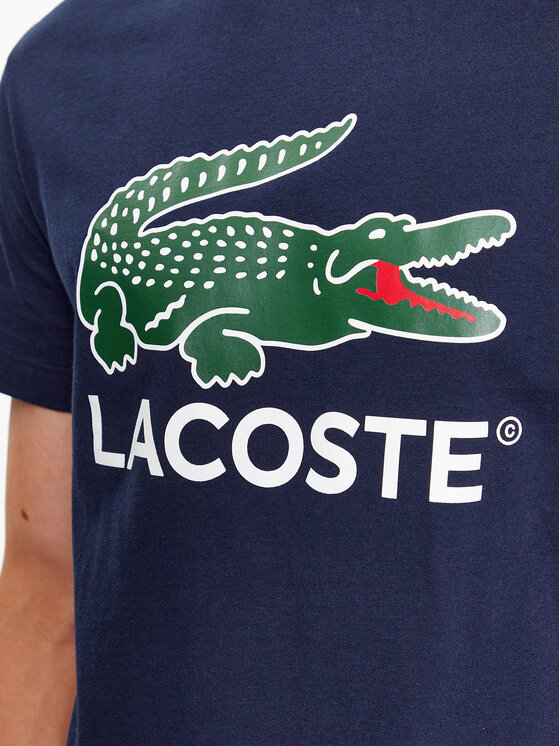 Lacoste Lacoste Tričko TH1285 Tmavomodrá Regular Fit