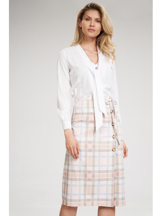 FIGL FIGL Halenka M700 Bílá Regular Fit