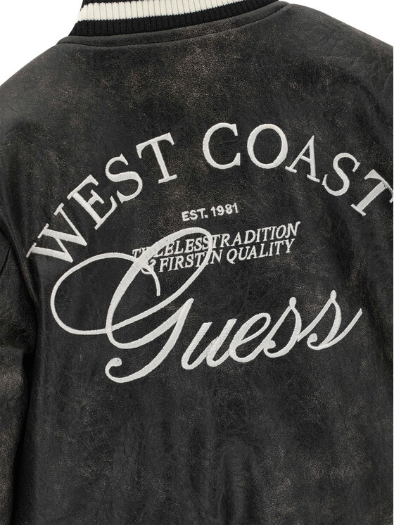 Guess Guess Kurtka bomber N6YL04 W2663 Czarny Regular Fit