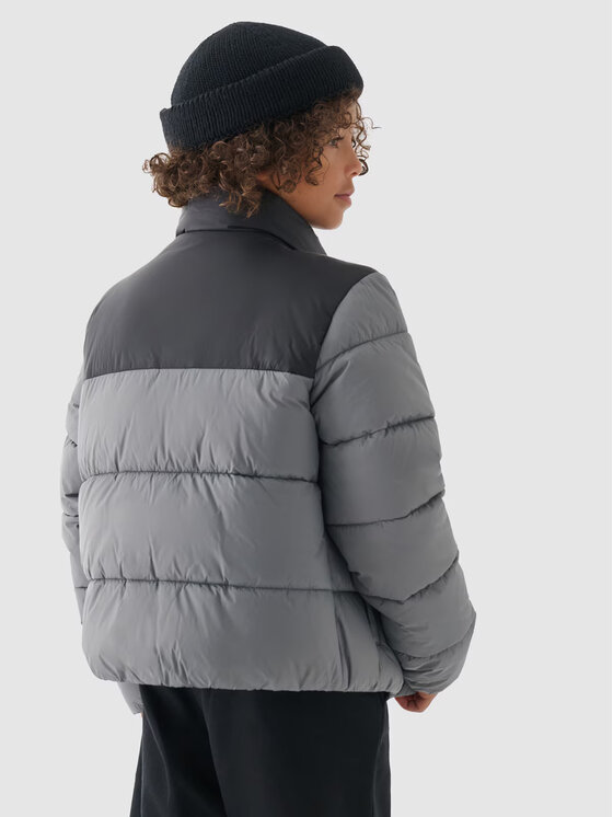 4F 4F Kurtka zimowa 4FJWAW24TDJAM461 Szary Regular Fit