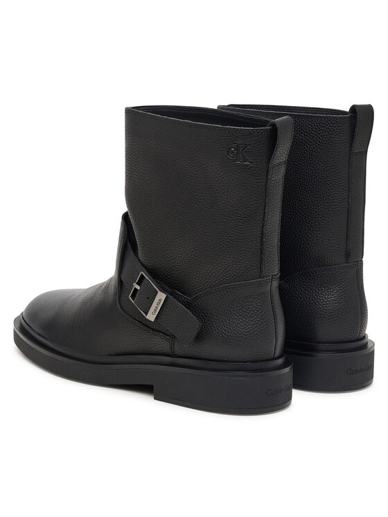 Calvin Klein Calvin Klein Stivali Sq Rubber Boot Buckle Lth HM0HM02353 Nero