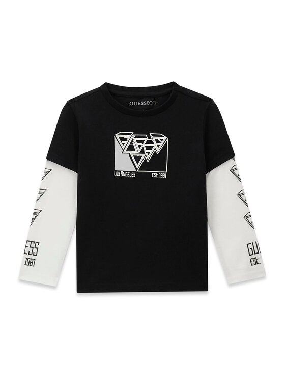Guess Kids Guess Kids T-Shirt 185497 Černá Classic Fit